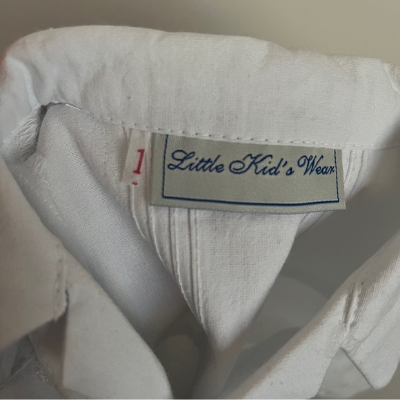 Little Kids Wear Cuban Guayabera Button Up Short Sleeve White Shirt Kids-NWT - Picture 6 of 9